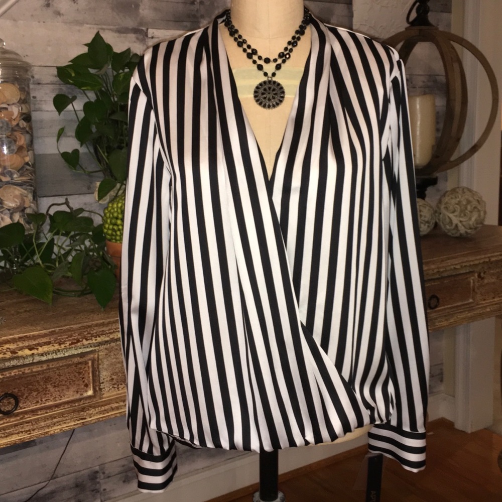 Black & White Striped Blouse
